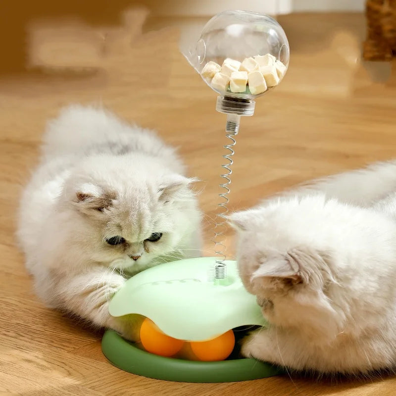 Interactive Treat Dispensing Cat Tumbler Toy | Slow Feeder Puzzle Mouse Toy for Indoor Cats