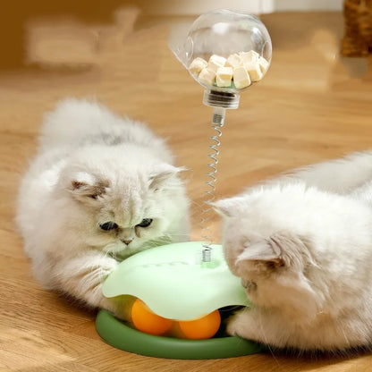 Interactive Treat Dispensing Cat Tumbler Toy | Slow Feeder Puzzle Mouse Toy for Indoor Cats