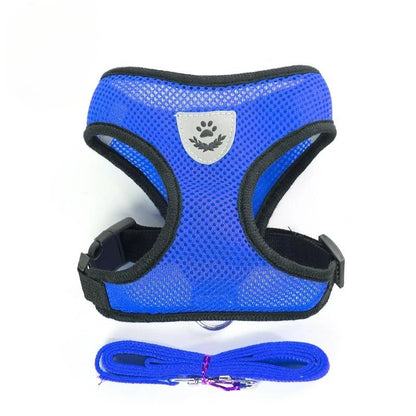 Adjustable Reflective Pet Harness & Leash Set for Dogs & Cats | Breathable Mesh Vest