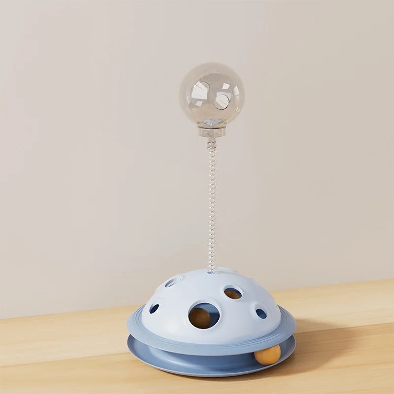 Interactive Treat Dispensing Cat Tumbler Toy | Slow Feeder Puzzle Mouse Toy for Indoor Cats
