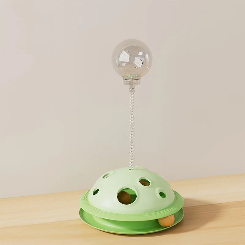 Interactive Treat Dispensing Cat Tumbler Toy | Slow Feeder Puzzle Mouse Toy for Indoor Cats