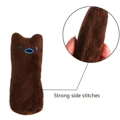 Teeth Grinding Catnip Toys Funny Interactive Plush Cat Toy Pet Kitten Chewing Vocal Toy Claws Thumb Bite Cat Mint for Cats