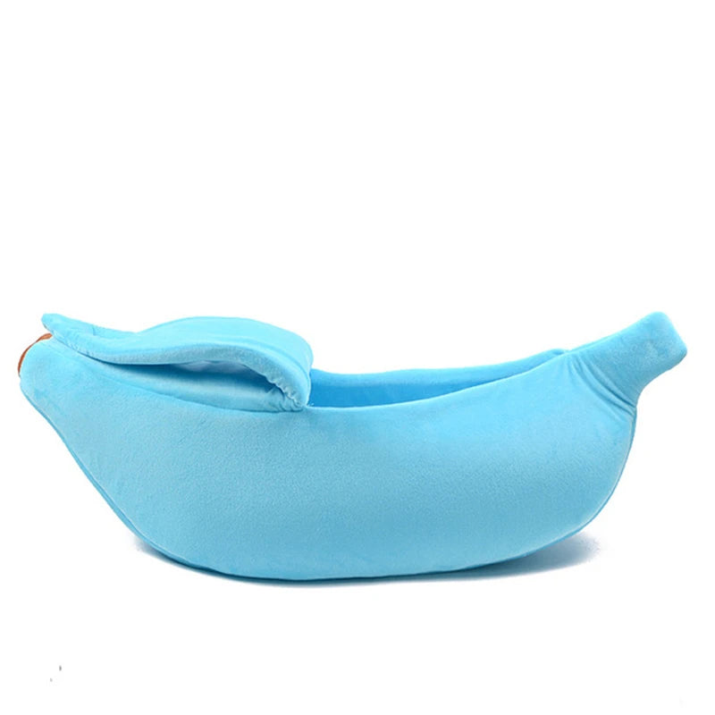 Cute Banana Cat Bed Cave | Cozy Plush Banana Pet House for Cats & Small Dogs