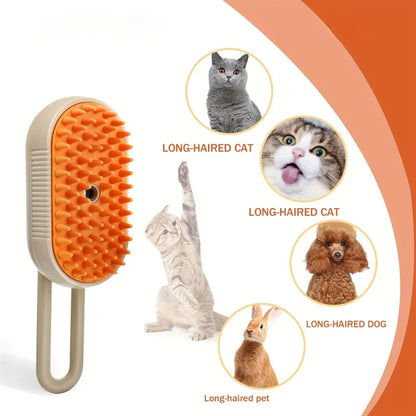 3-in-1 Pet Steam Deshedding Brush