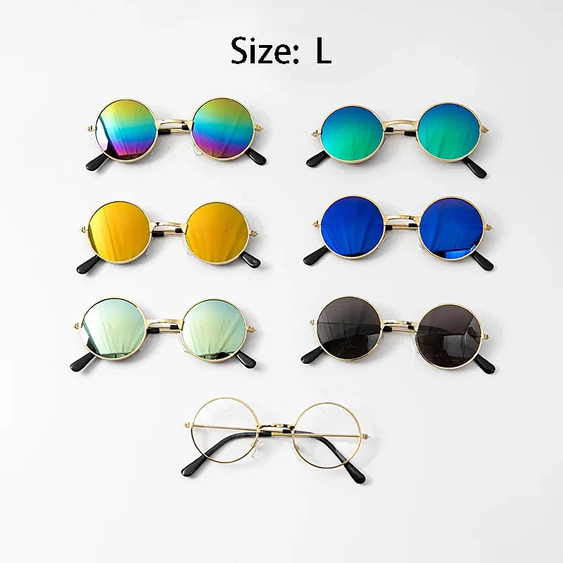 Vintage Round Pet Sunglasses for Small Dogs & Cats | Cute Photo Prop & Costume Accessory