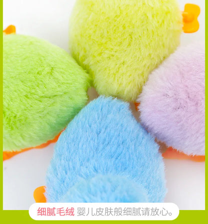 Interactive Wind-Up Plush Chick Cat Toy | Walking & Hopping Kitten Chase Toy