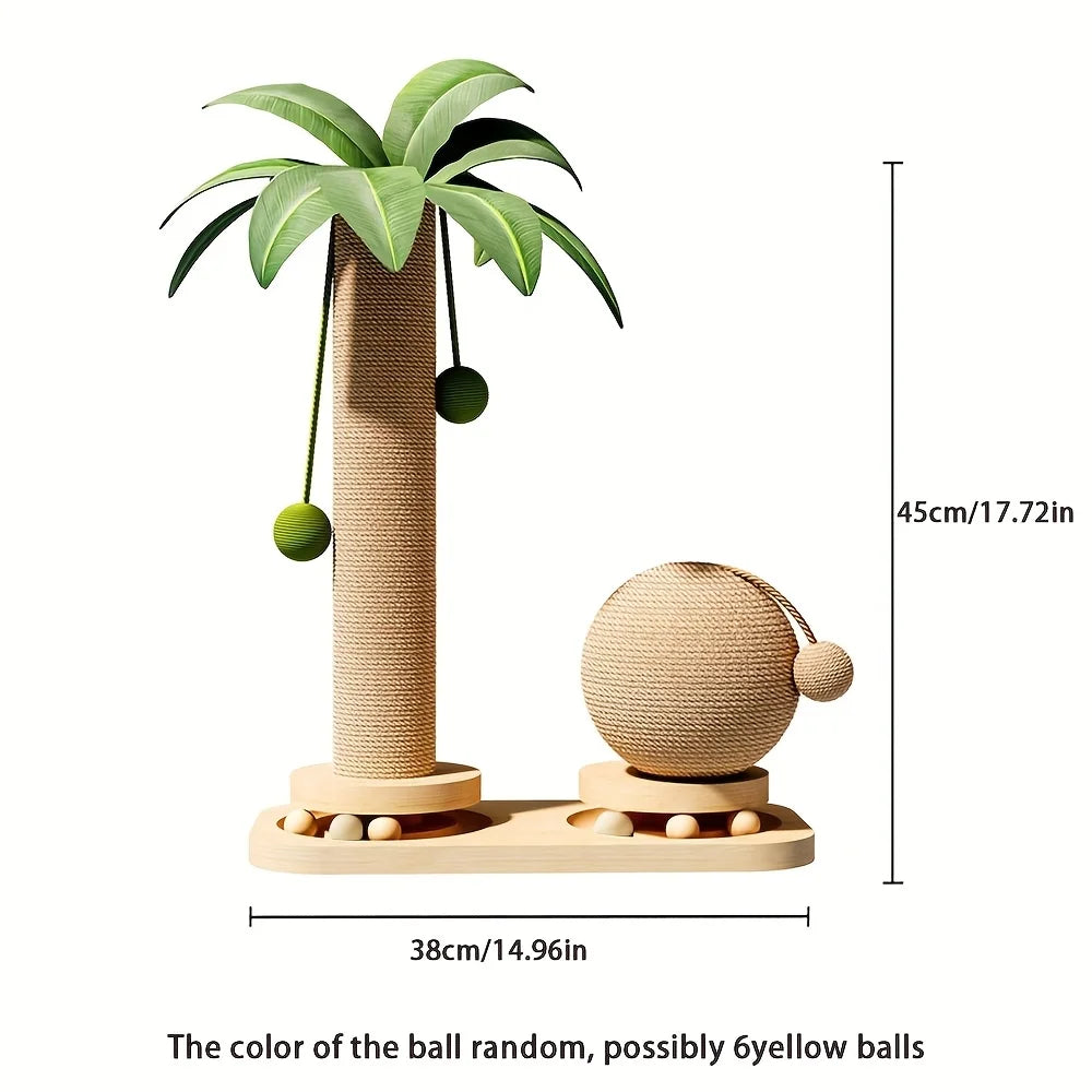 Coconut Tree Cat Scratching & Play Tower