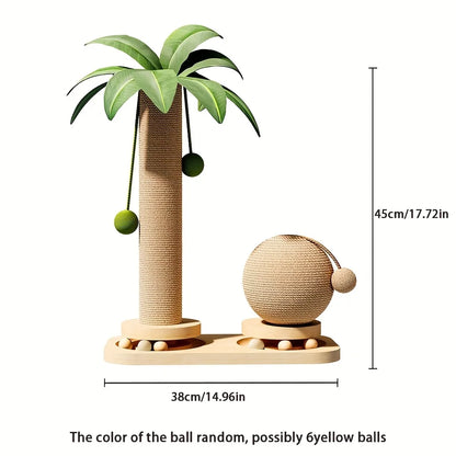 Coconut Tree Cat Scratching & Play Tower