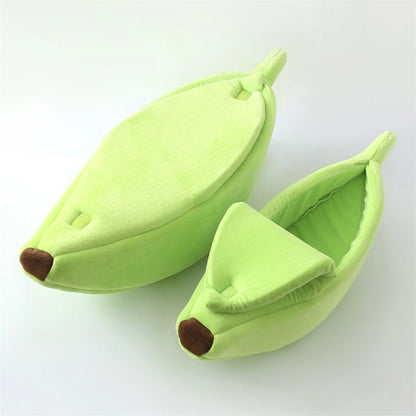 Cute Banana Cat Bed Cave | Cozy Plush Banana Pet House for Cats & Small Dogs
