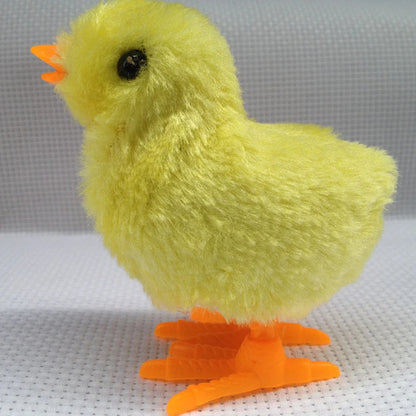 Interactive Wind-Up Plush Chick Cat Toy | Walking & Hopping Kitten Chase Toy
