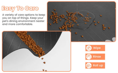 Quick-Dry Waterproof Pet Feeding Mat for Dogs & Cats | Non-Slip Food Bowl Mat