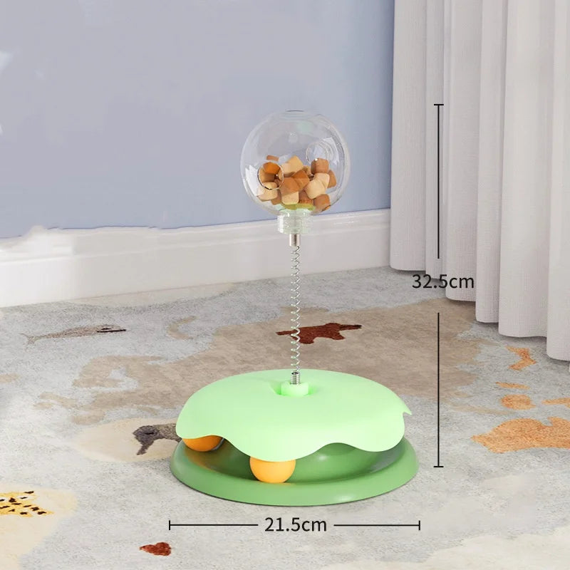 Interactive Treat Dispensing Cat Tumbler Toy | Slow Feeder Puzzle Mouse Toy for Indoor Cats