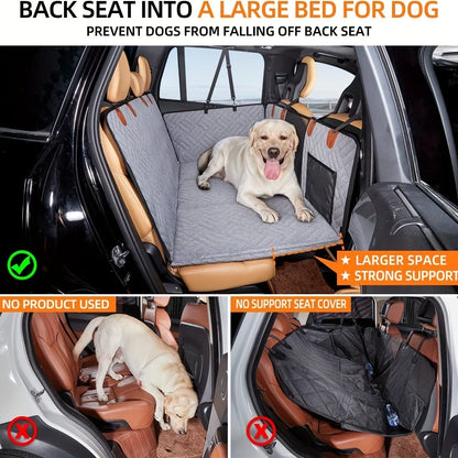 Waterproof Dog Car Seat Cover Hammock | Scratch-Resistant Back Seat Protector for Cars & SUVs