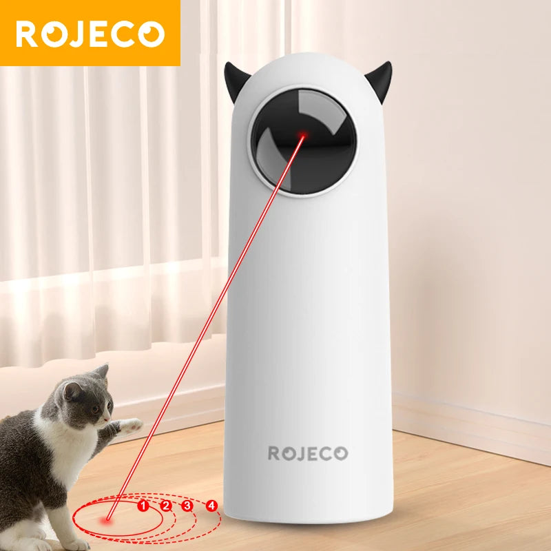 ROJECO Automatic Interactive Cat Laser Toy | Smart Motion Sensor Cat Exercise Toy