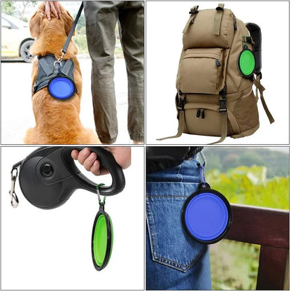 Portable Folding Silicone Dog Travel Bowl | Collapsible Pet Food & Water Dish