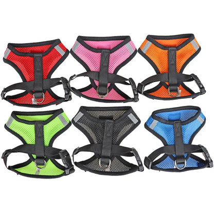 Adjustable Reflective Pet Harness & Leash Set for Dogs & Cats | Breathable Mesh Vest