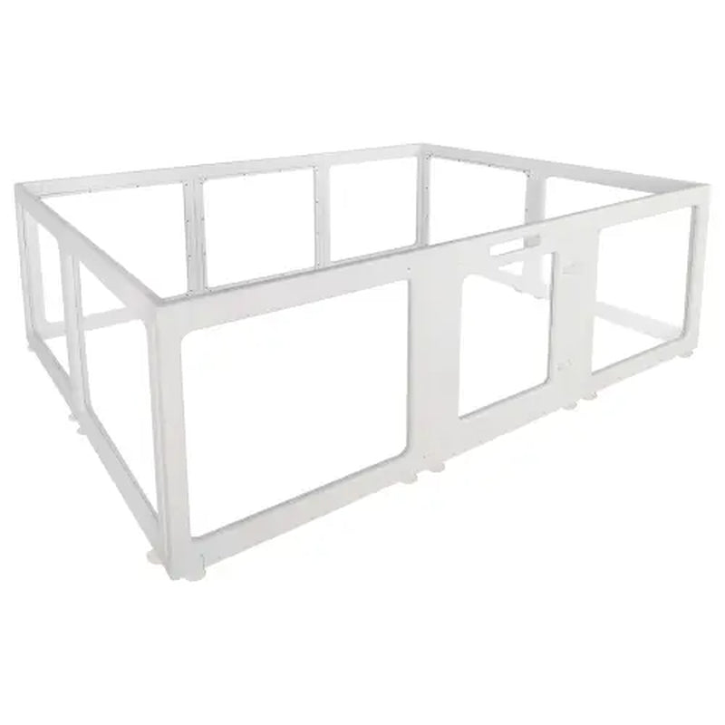 Transparent White Pet Playpen with Door - Foldable Indoor Dog Fence Available in 8, 10, or 12 Panels, Portable Home Enclosure for Dogs and Cats