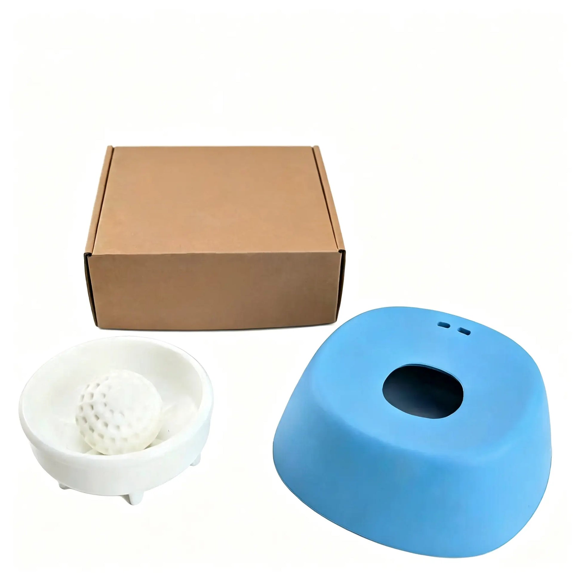 Pet Slow Feeder Licking Bowl for Dogs Cat,Built-In Rolling Ball Prevent Spilling,Multi-Use Liquid Bowl for Bone Broth, Yogert,Liquid Snack&Supplement,Anti-Slip Base Pad Avaliable as Option